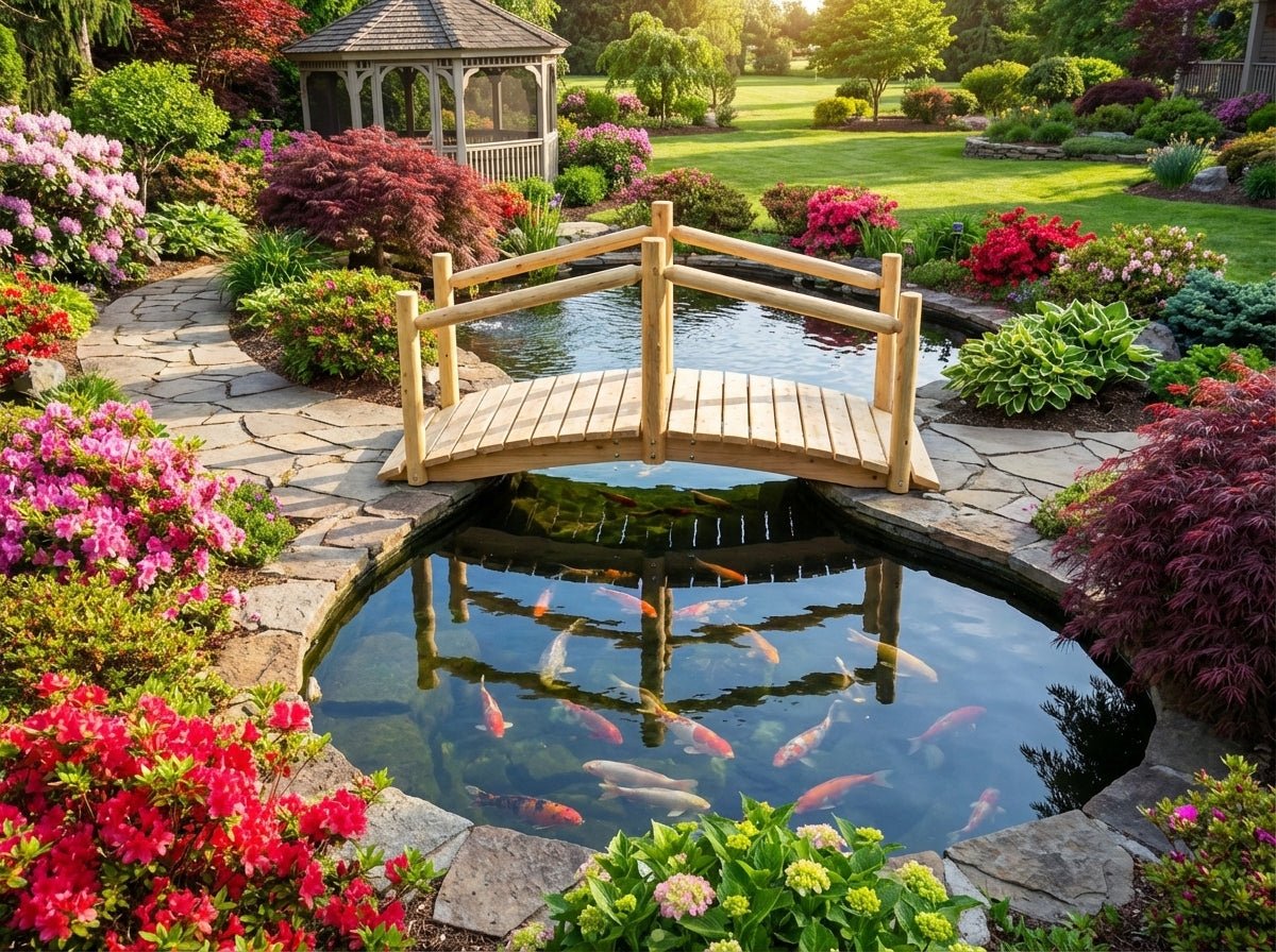 Cedar Creek Rustic Furniture 8-Foot White Cedar Garden Bridge