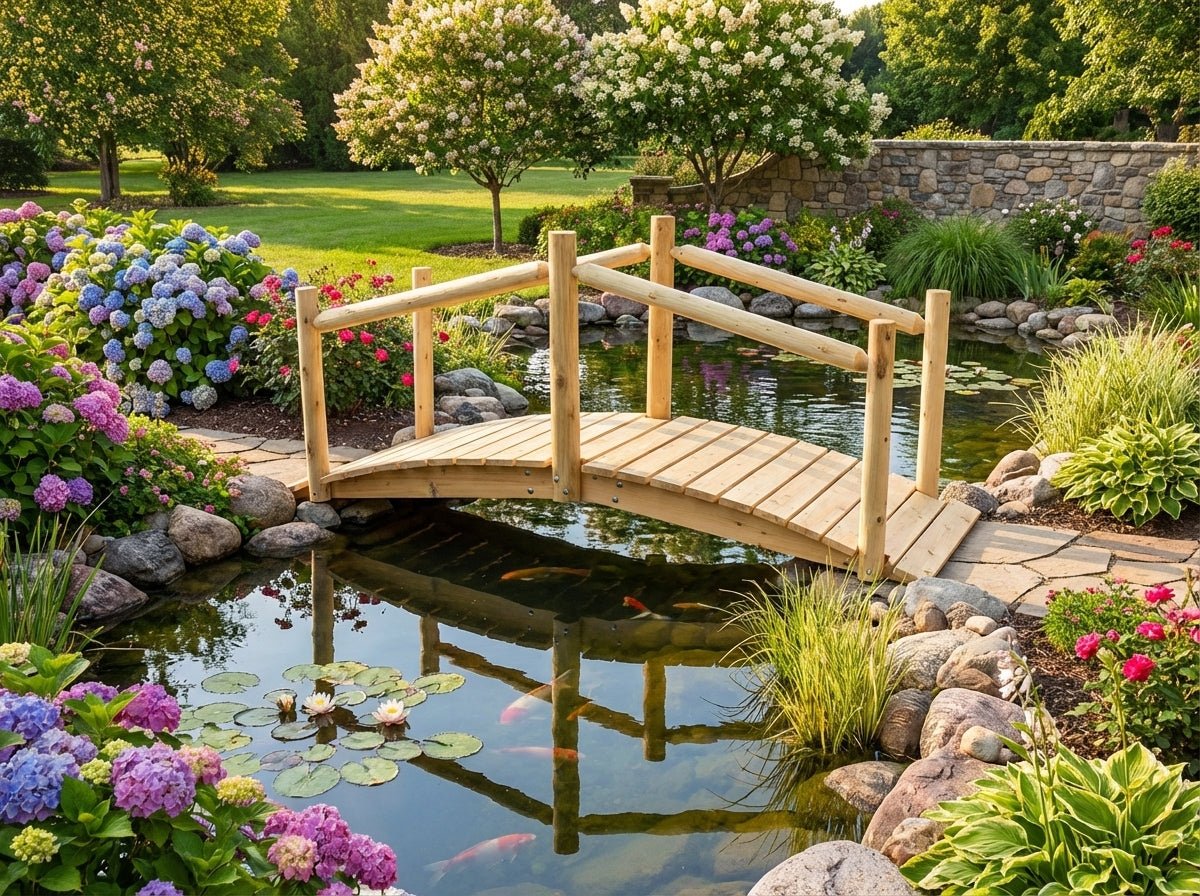 Cedar Creek Rustic Furniture 8-Foot White Cedar Garden Bridge