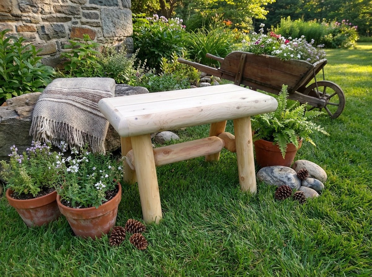 Cedar Creek White Cedar Outdoor Garden Bench