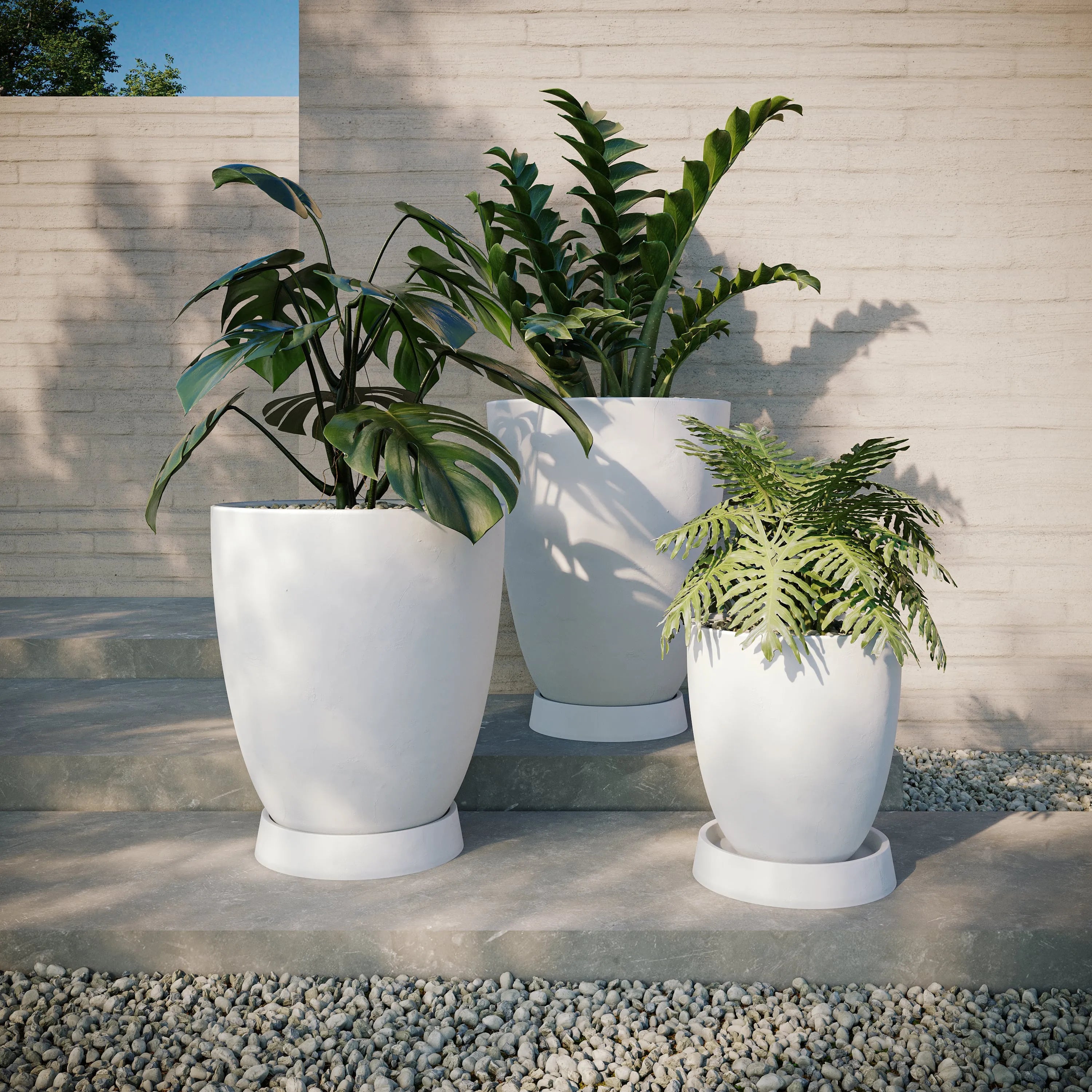 ModaConcrete Terra Lightweight Fiberglass Planter