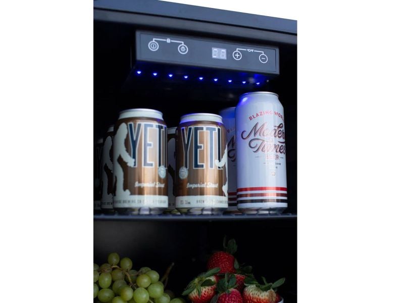 TrueFlame 15" Outdoor-Rated Glass Door Refrigerator | 89 Cans