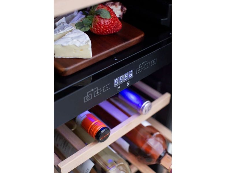 TrueFlame 24" Outdoor-Rated Dual-Zone Wine Cooler | 46 Bottles
