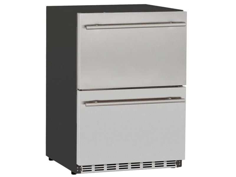 TrueFlame 24" Outdoor-Rated 2-Drawer Refrigerator with Lock