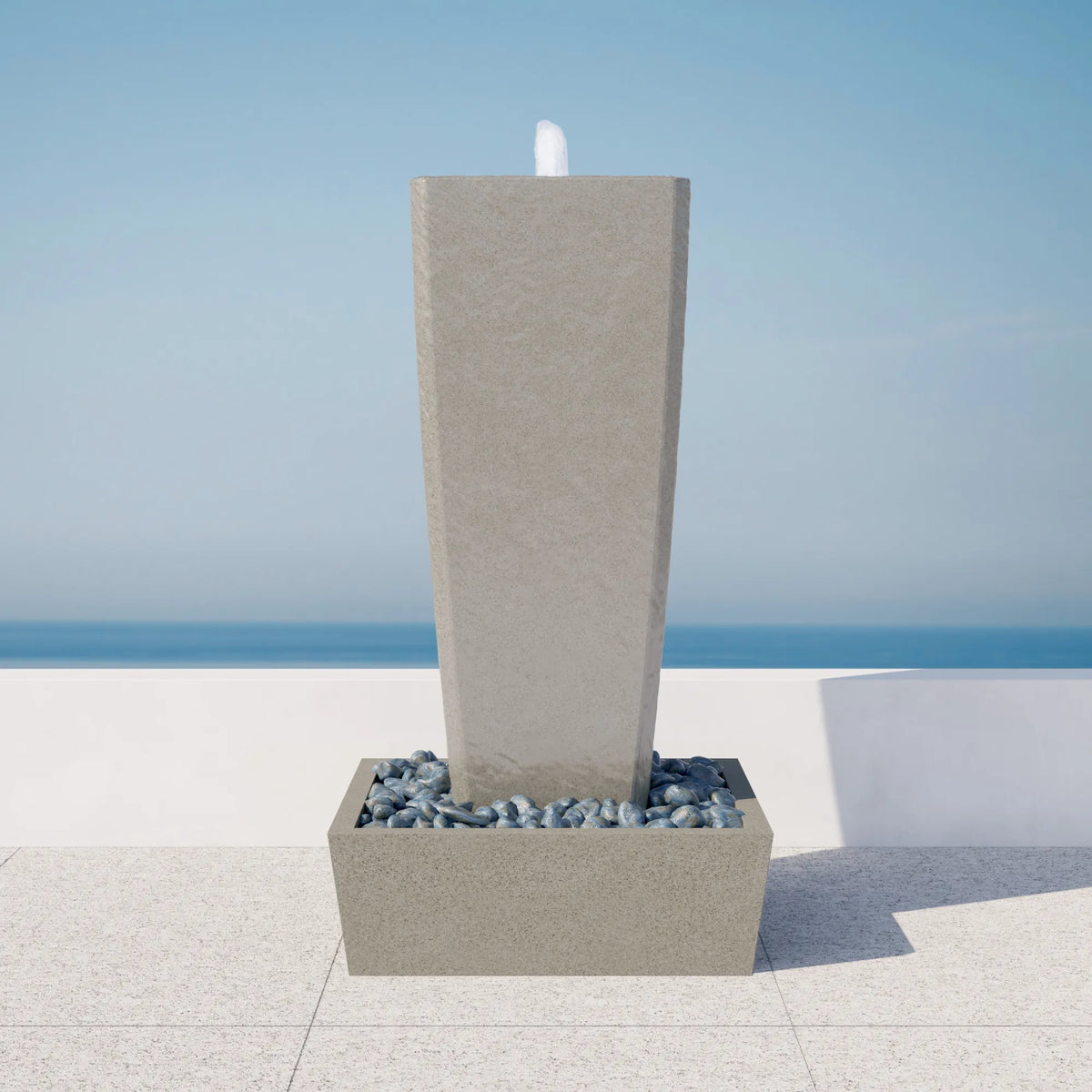 ModaConcrete Vasa 52" StoneCast Concrete Fountain Set
